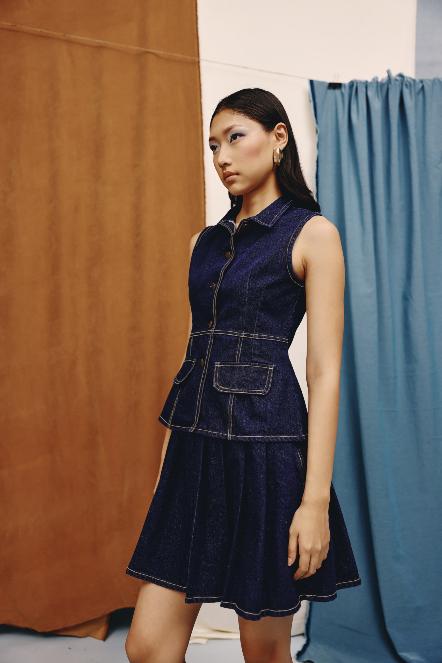 Aspen Tailored Denim Top