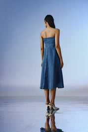 Blue Discipline Denim Midi Dress - quietBold