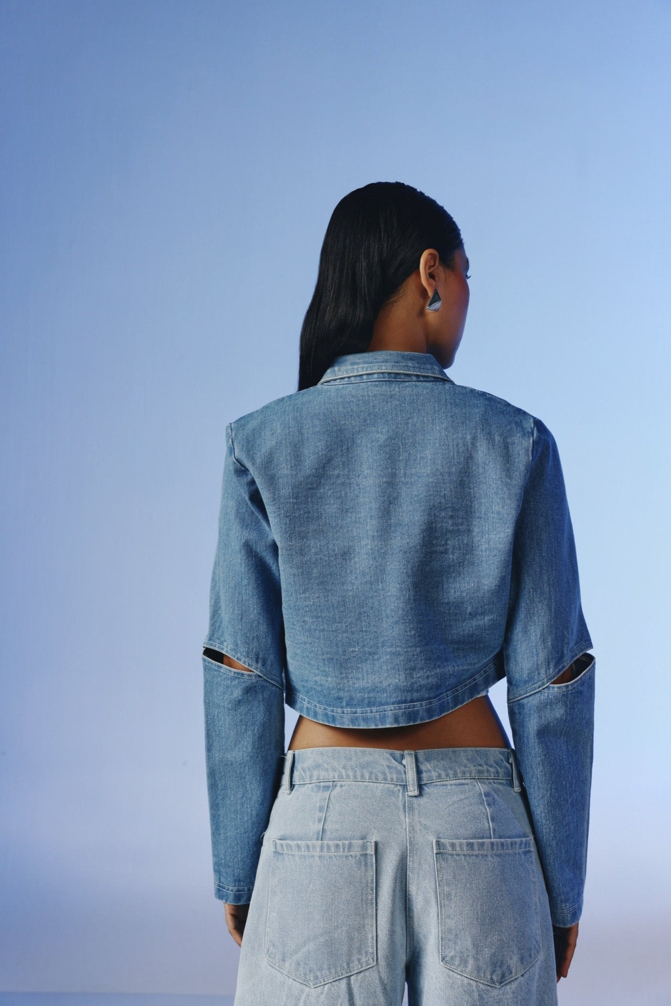 Bolt Studded Denim Jacket - quietBold