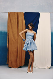 Cloud Crush Denim Mini Dress - quietBold