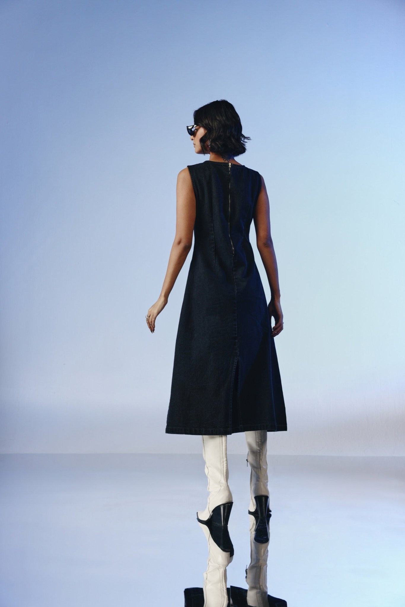 Contour Denim Midi Dress - quietBold