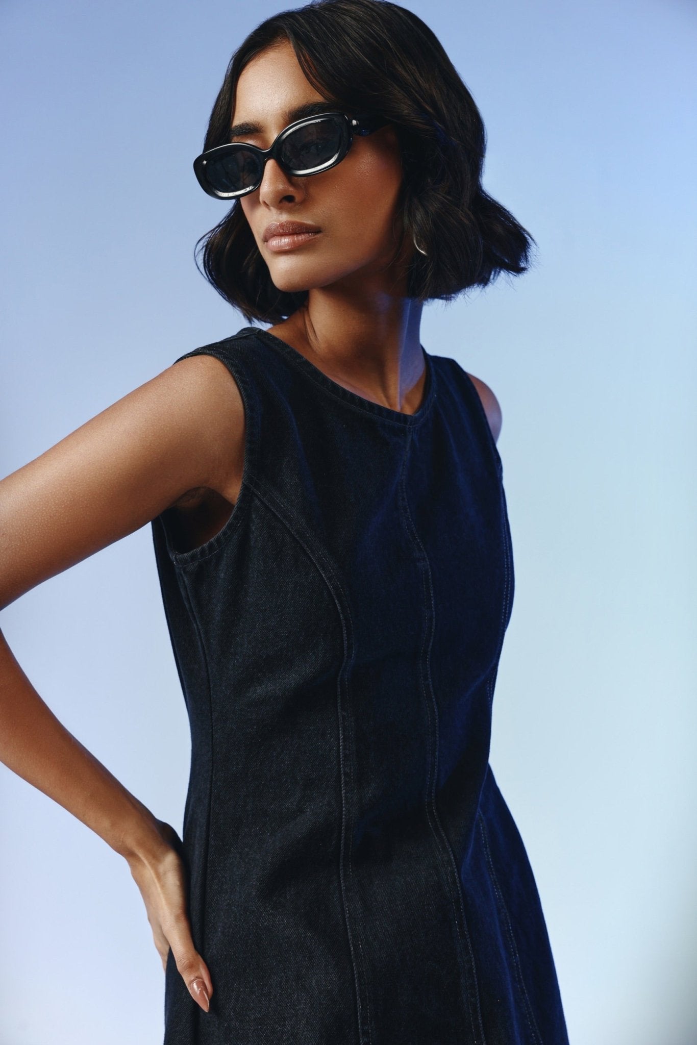 Contour Denim Midi Dress - quietBold