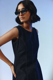 Contour Denim Midi Dress - quietBold
