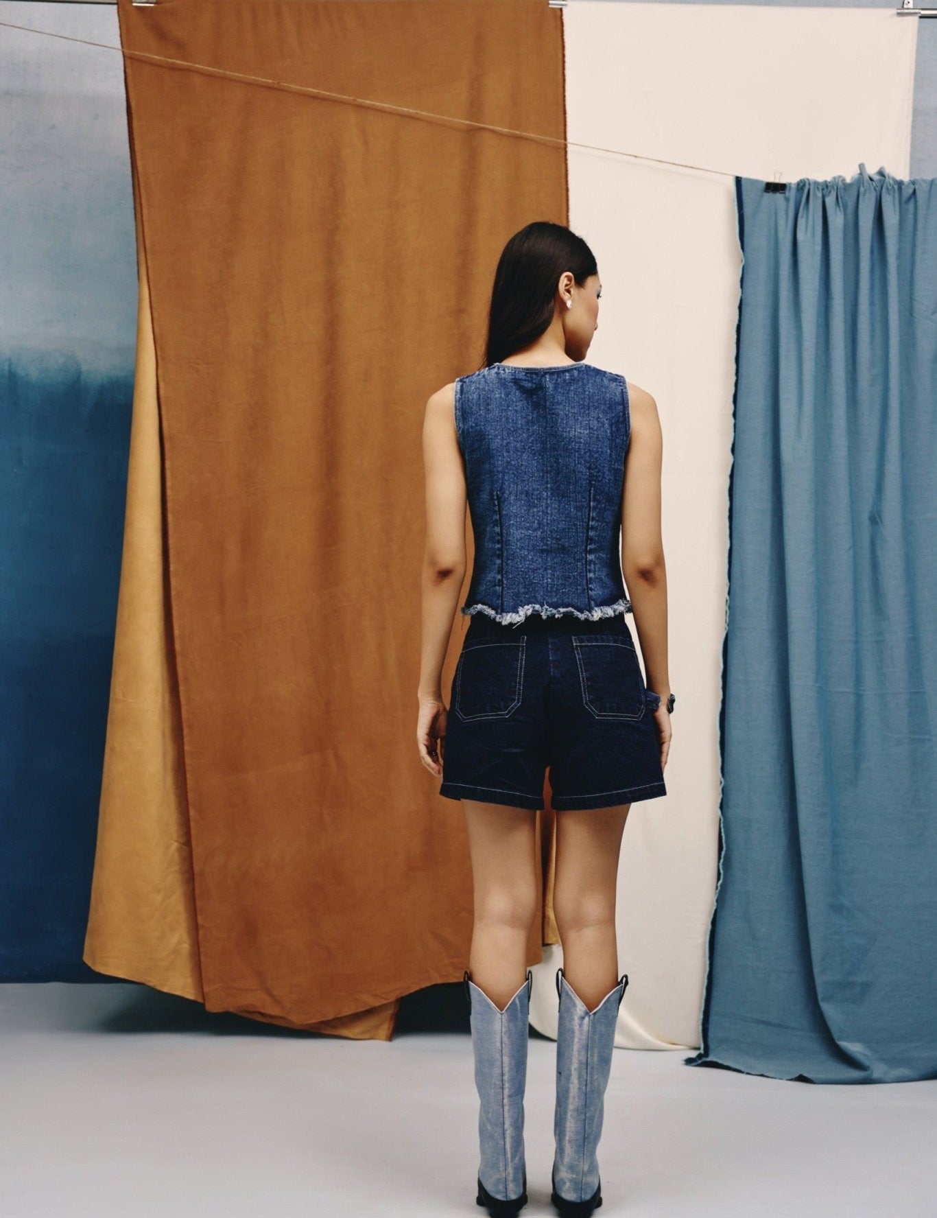 Corset Edge Denim Top - quietBold