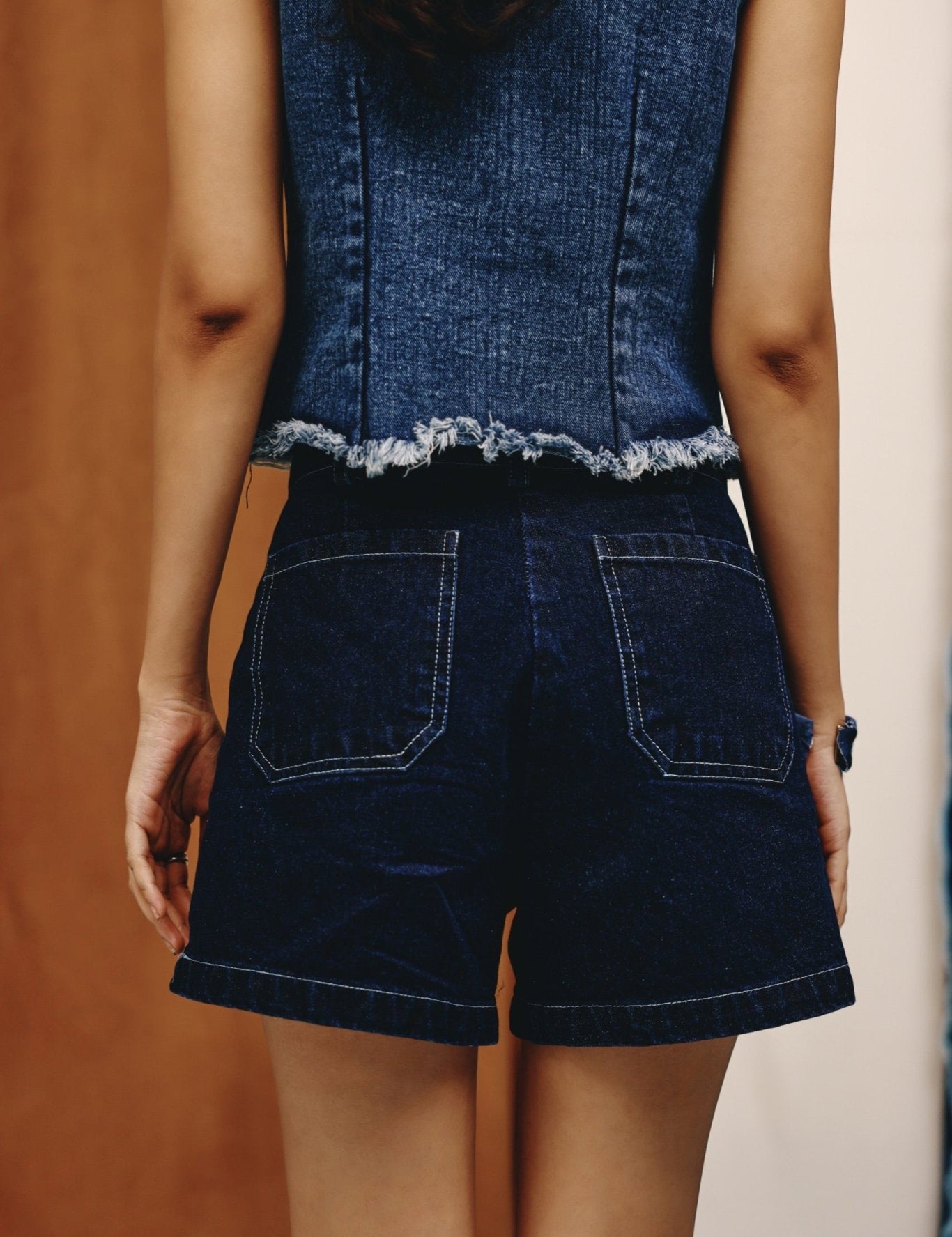 Corset Edge Denim Top - quietBold