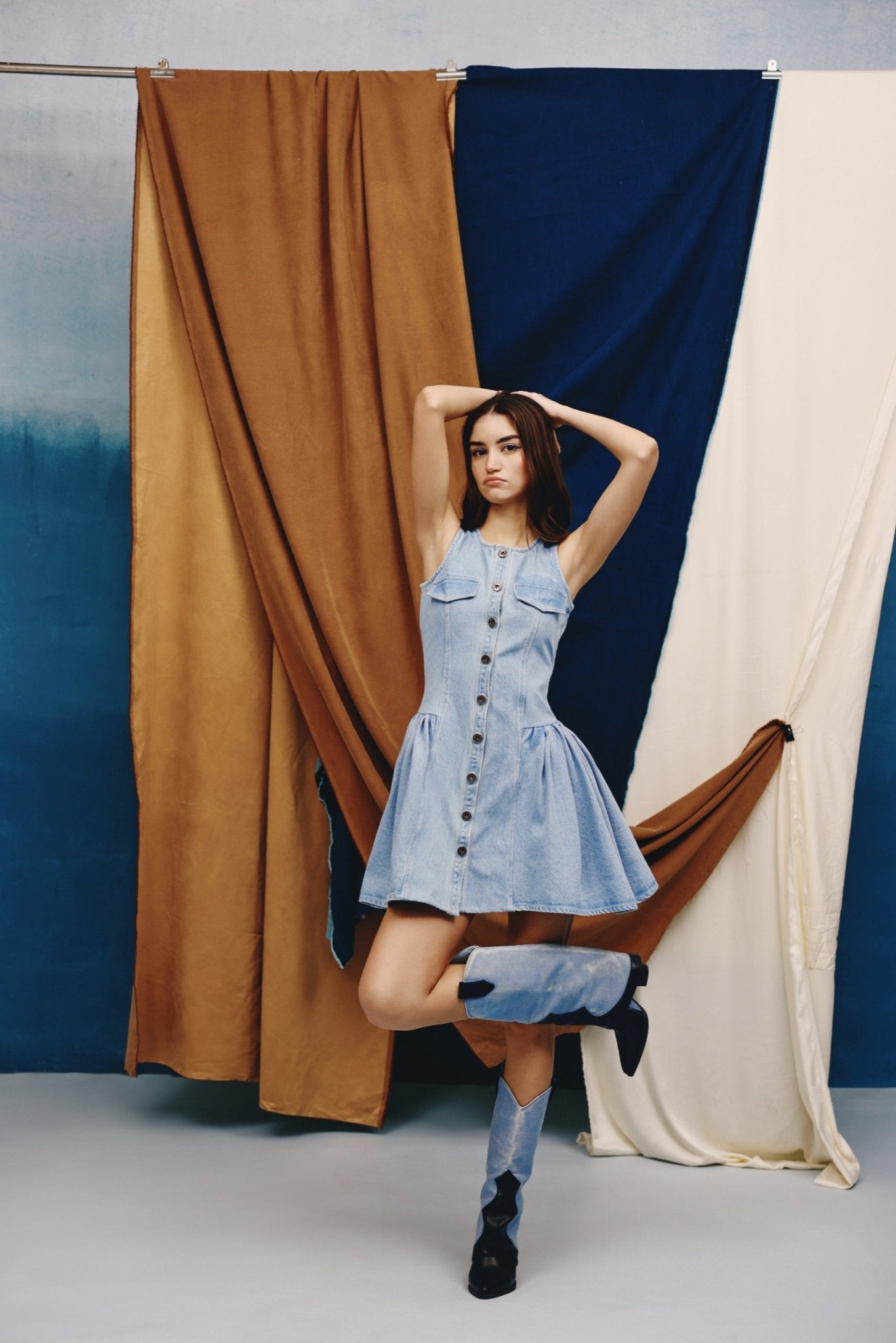 Daylight Drift Denim Mini Dress - quietBold