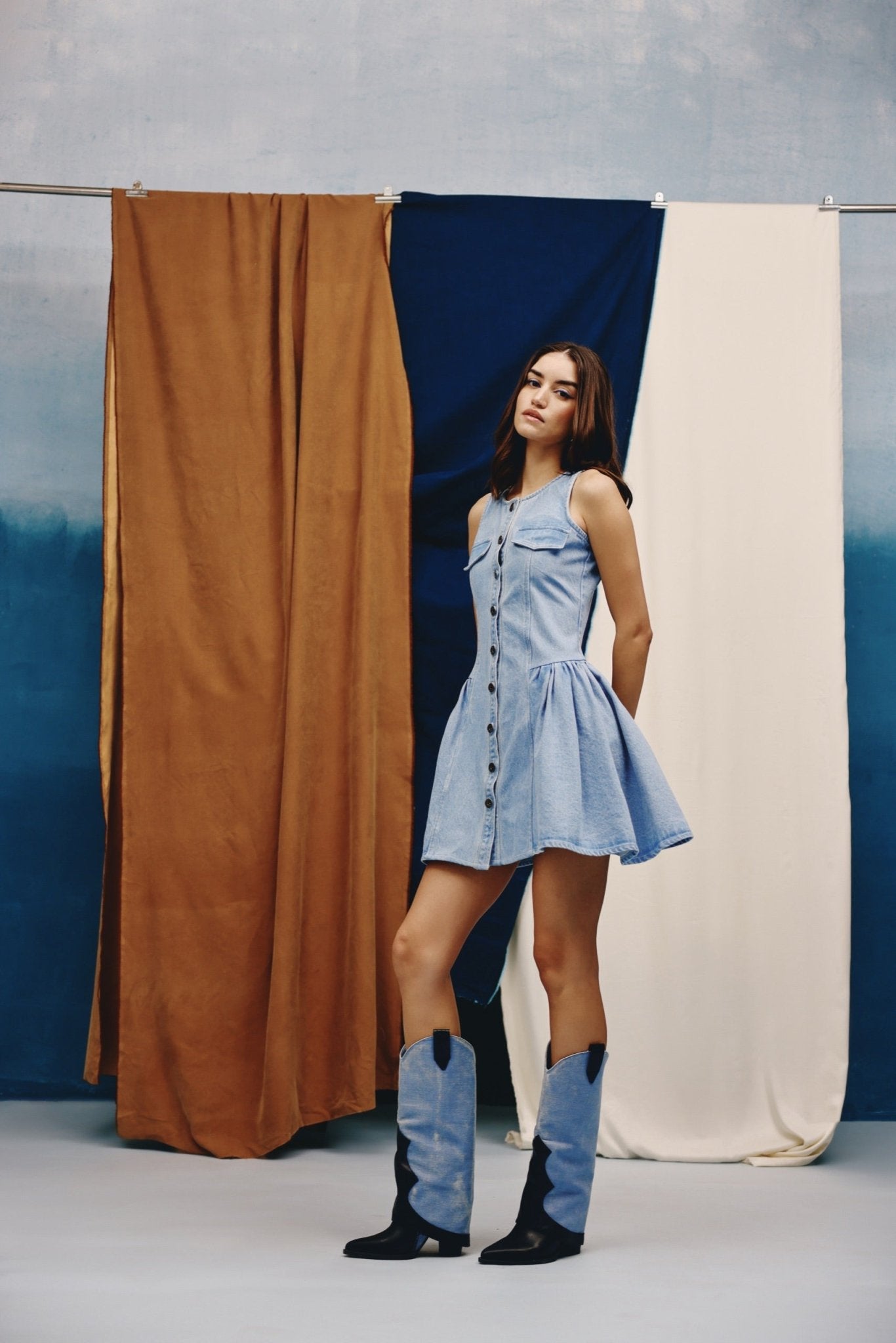 Daylight Drift Denim Mini Dress - quietBold