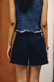 High - Rise Classic Denim Shorts - quietBold