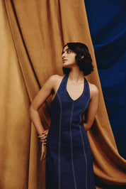 Indigo Muse Midi Dress - quietBold