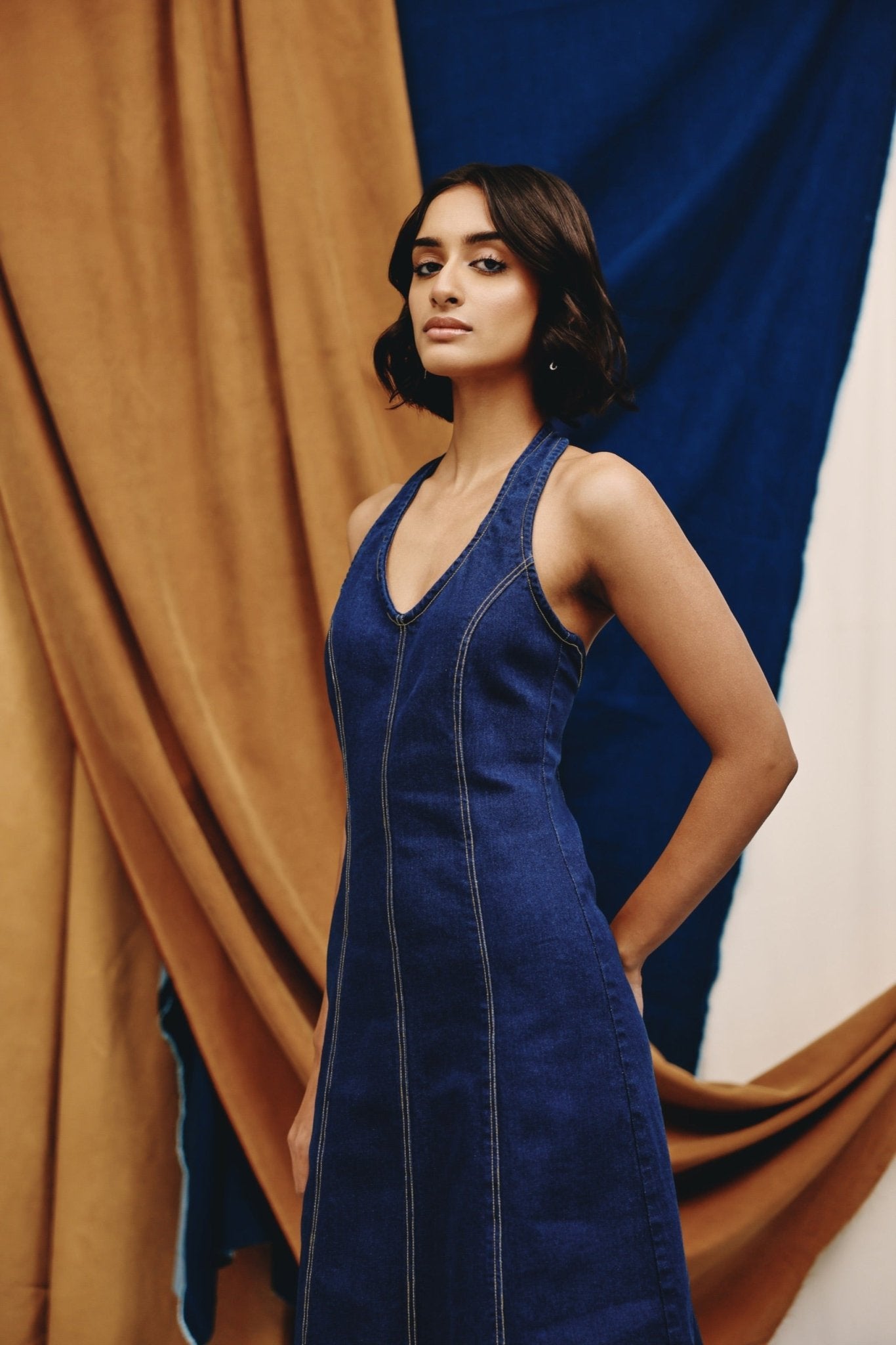 Indigo Muse Midi Dress - quietBold