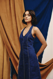 Indigo Muse Midi Dress - quietBold