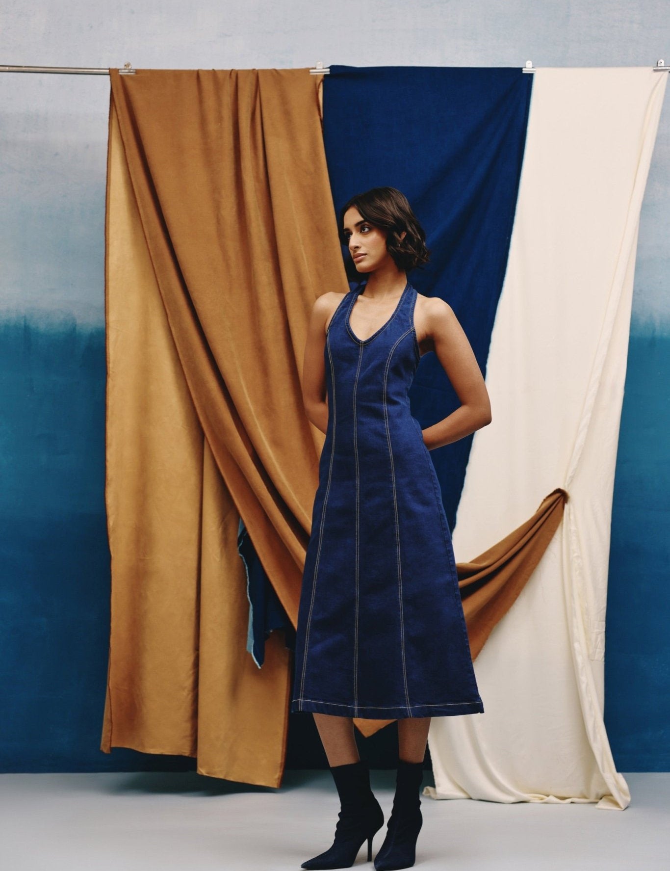 Indigo Muse Midi Dress - quietBold