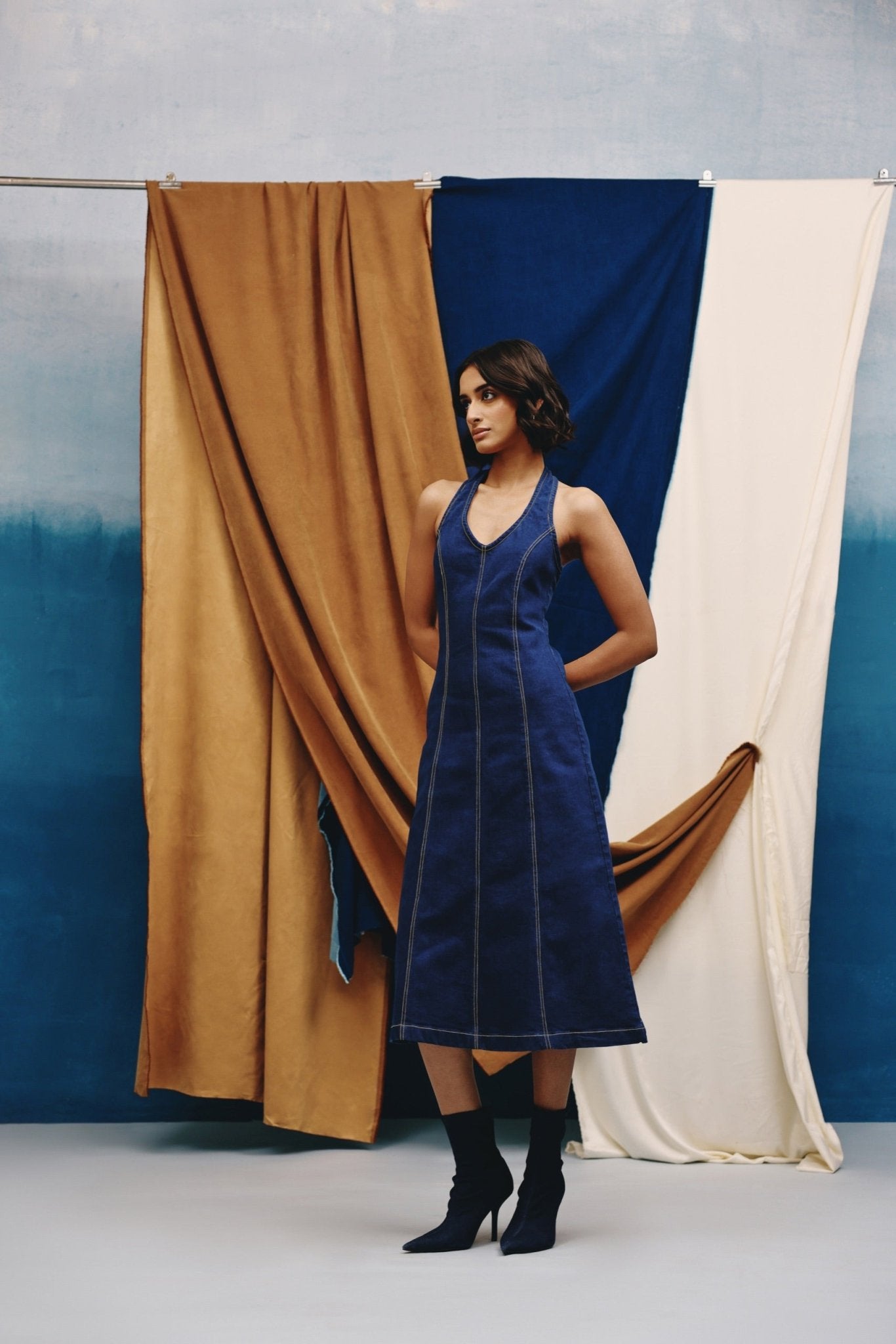 Indigo Muse Midi Dress - quietBold