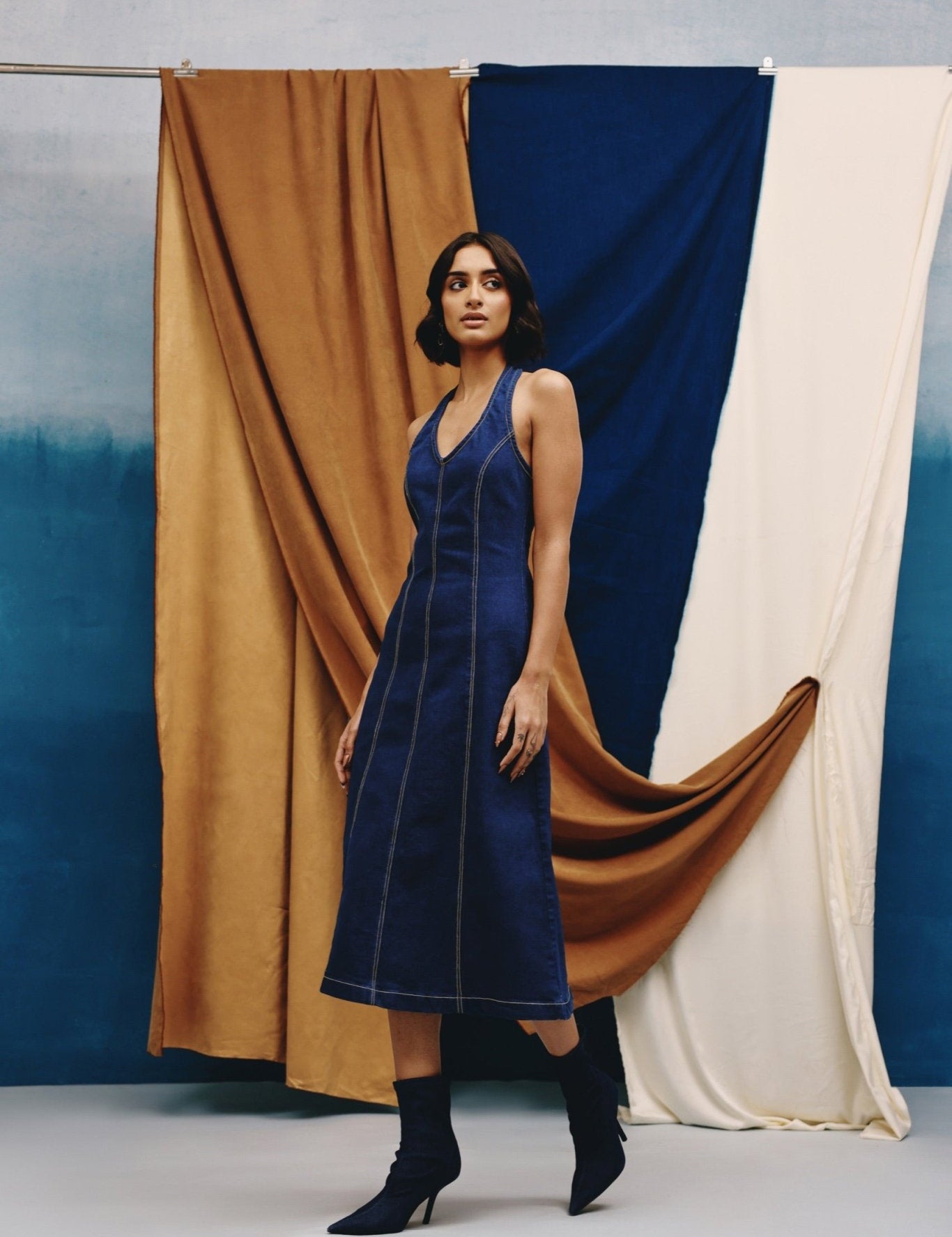 Indigo Muse Midi Dress - quietBold