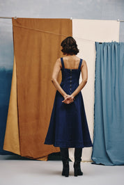 Midnight Sculpt Denim Dress - quietBold