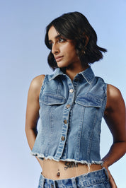 Modeline Denim Top - quietBold