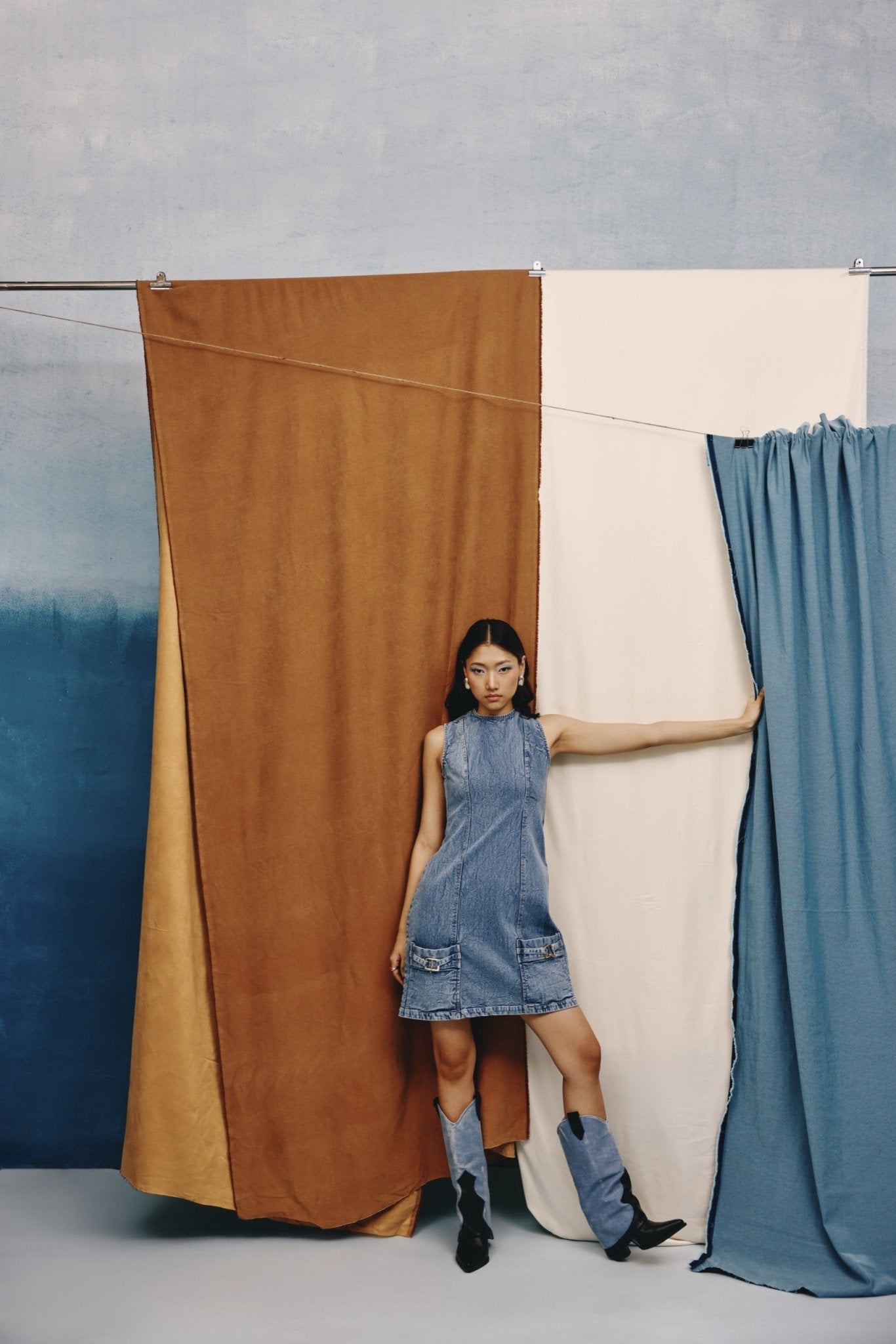 Montana Panelled Denim Dress - quietBold