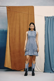 Montana Panelled Denim Dress - quietBold