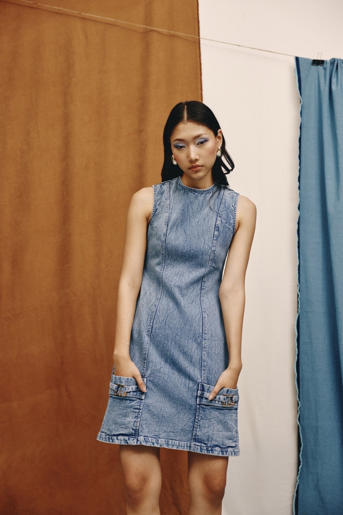 Montana Panelled Denim Dress - quietBold