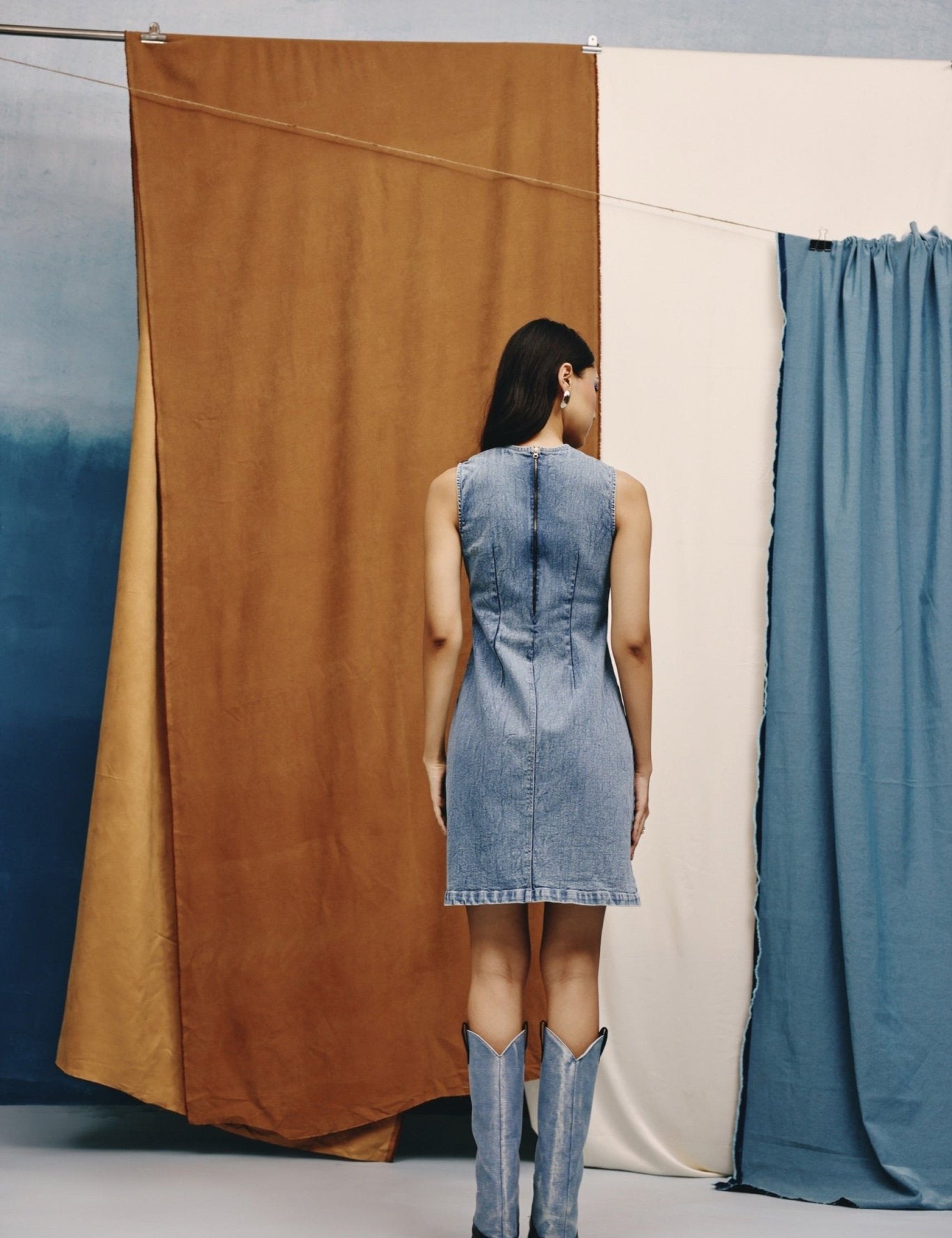 Montana Panelled Denim Dress - quietBold