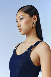 Noble Strap Denim Dress - quietBold
