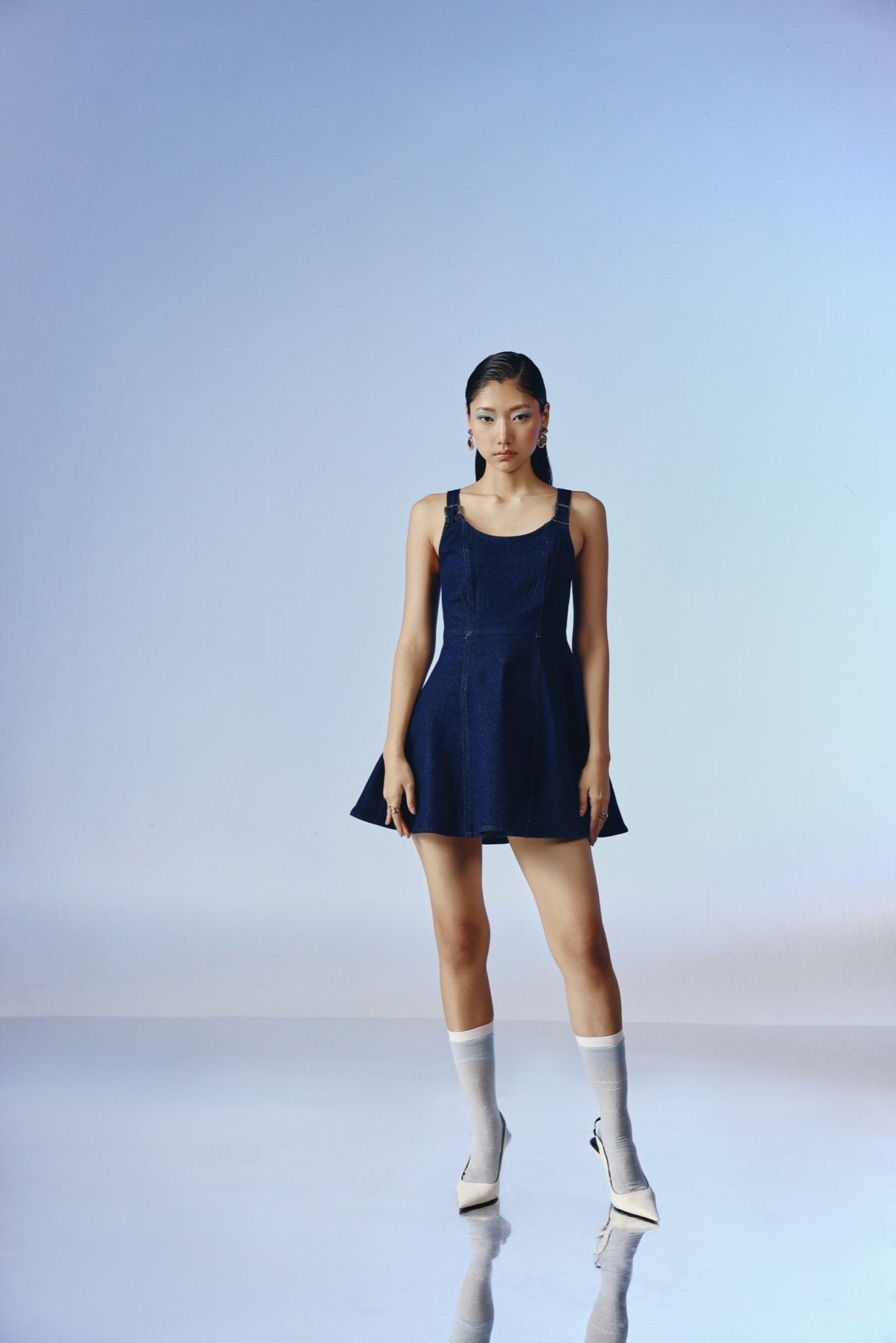 Noble Strap Denim Dress - quietBold