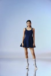 Noble Strap Denim Dress - quietBold