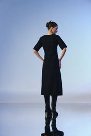 Obsidian Button Midi Dress - quietBold