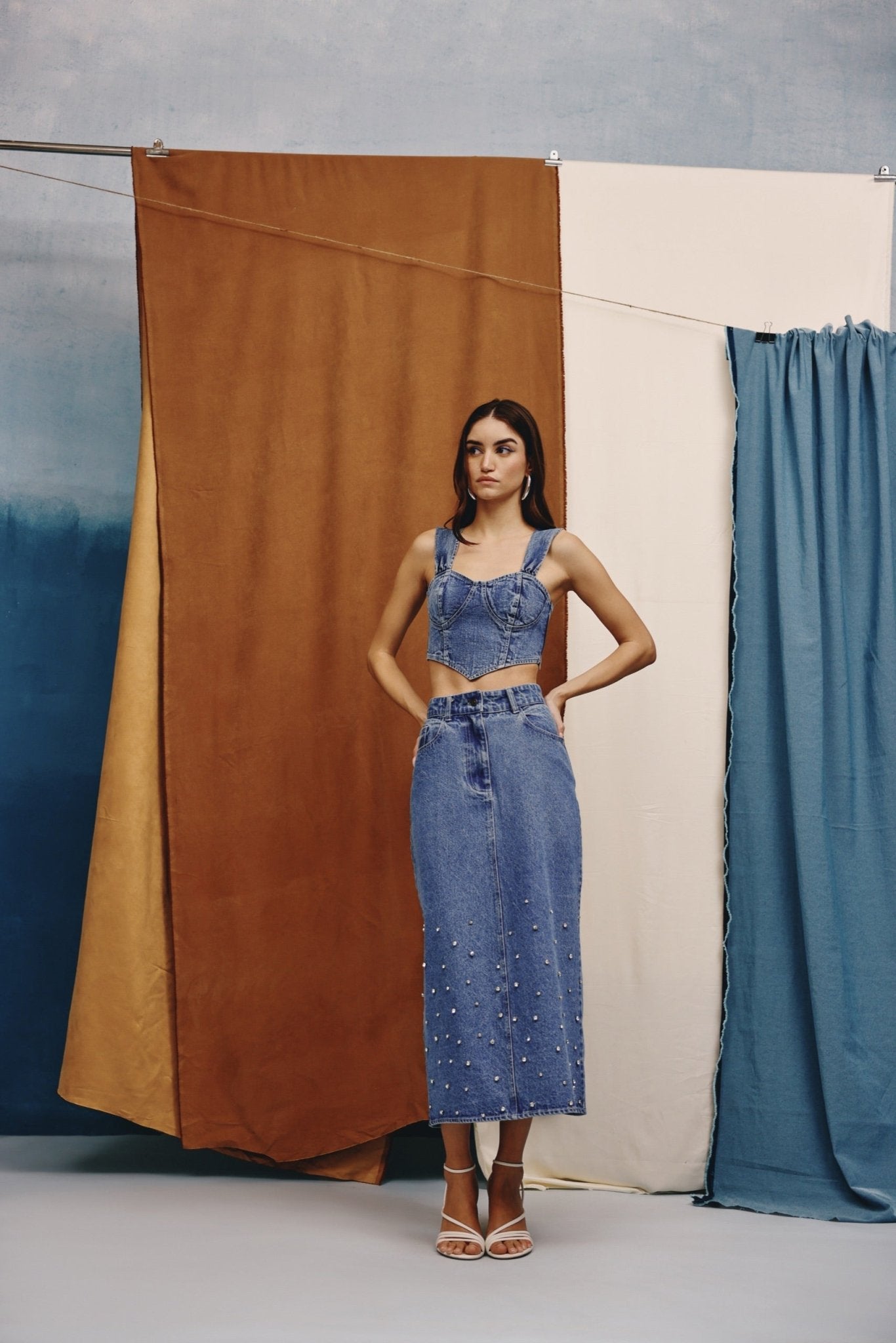 Sable Denim Bustier - quietBold