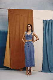 Sable Denim Bustier - quietBold