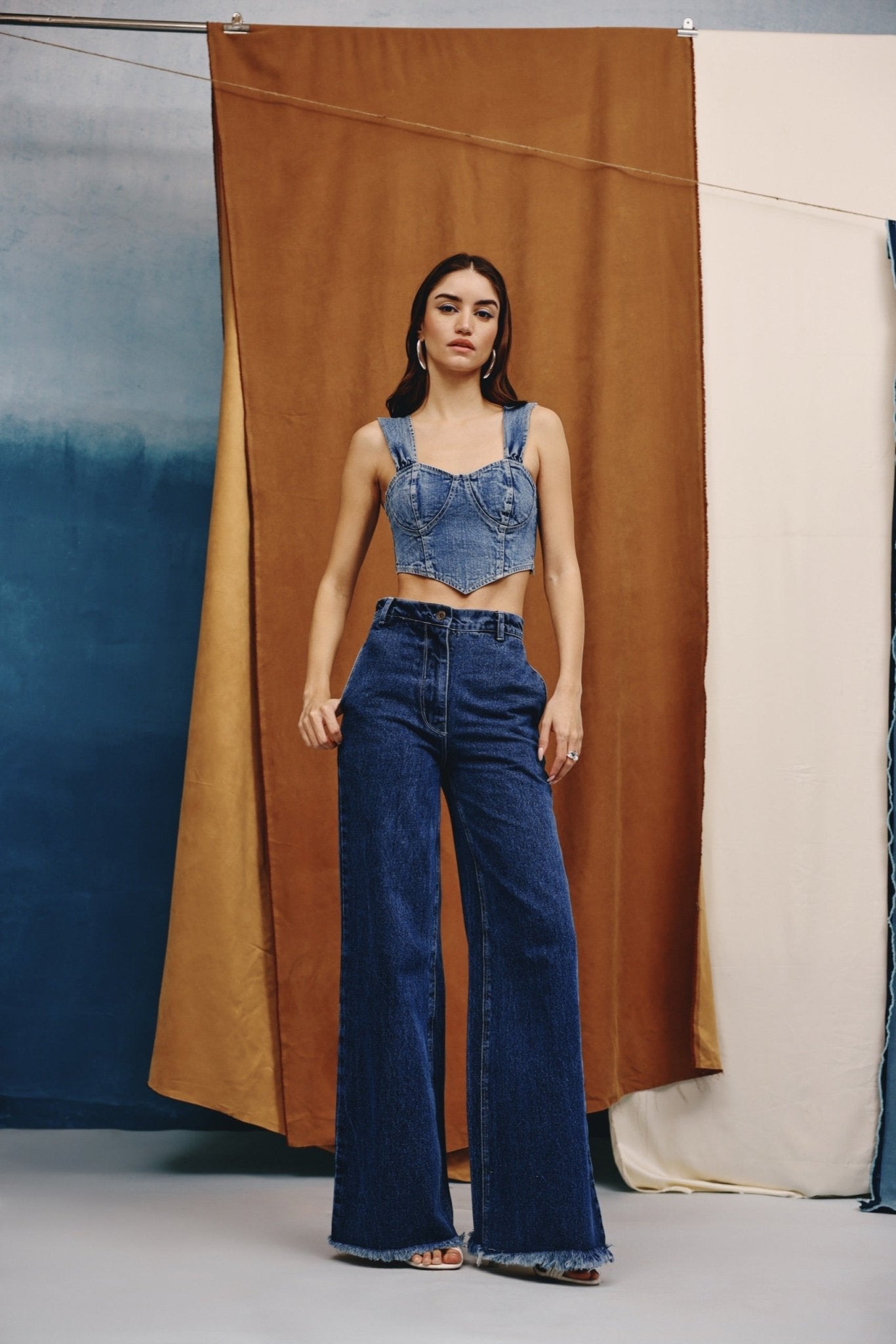Sable Denim Bustier - quietBold