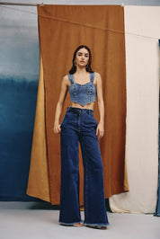 Sable Denim Bustier - quietBold