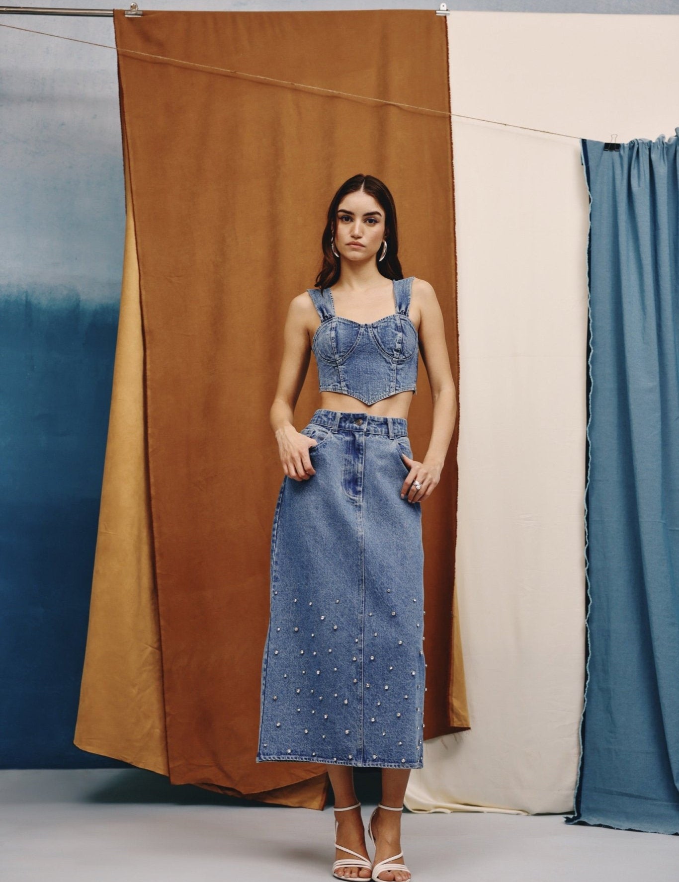 Sable Denim Bustier - quietBold