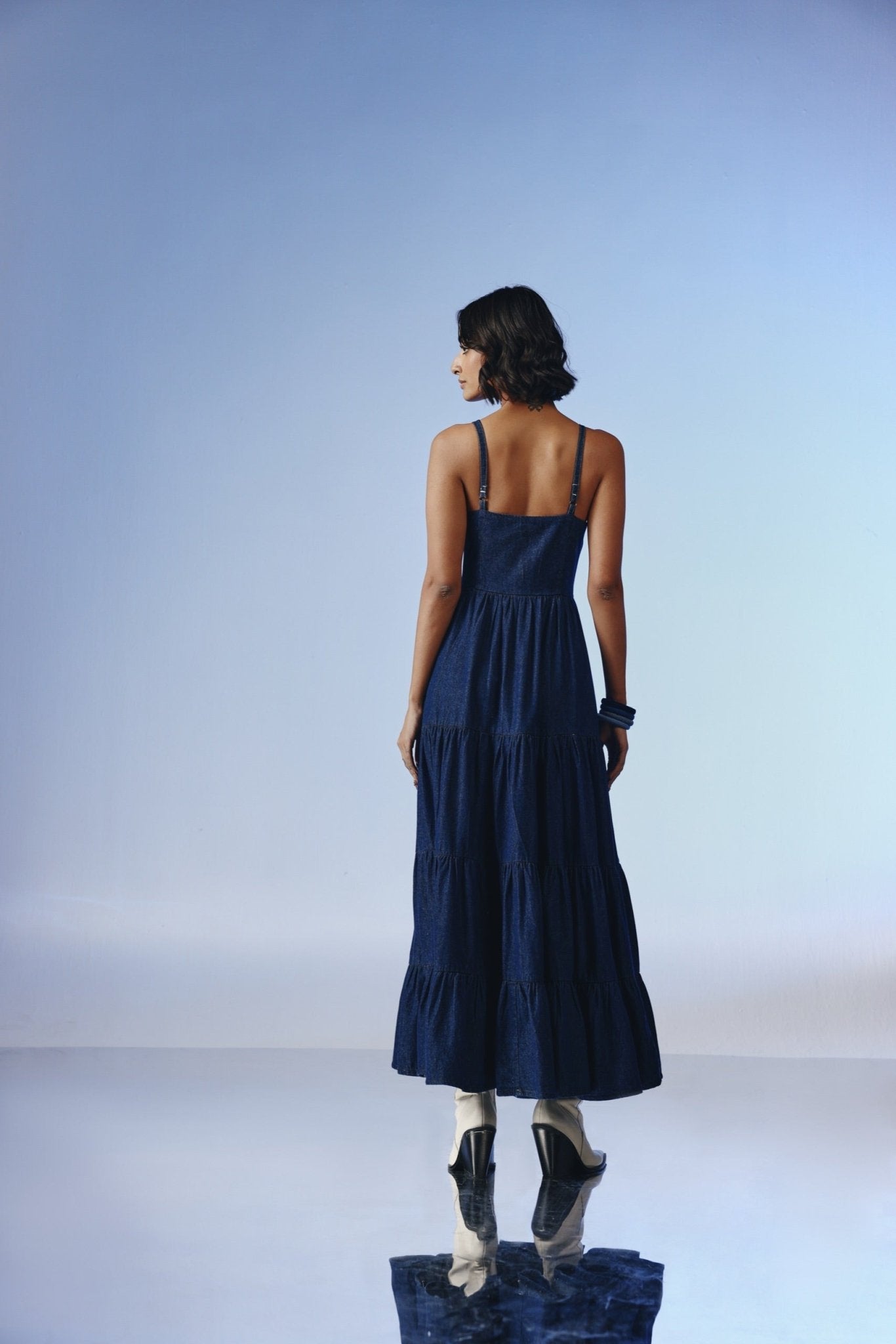 Seraphina Denim Maxi Dress - quietBold