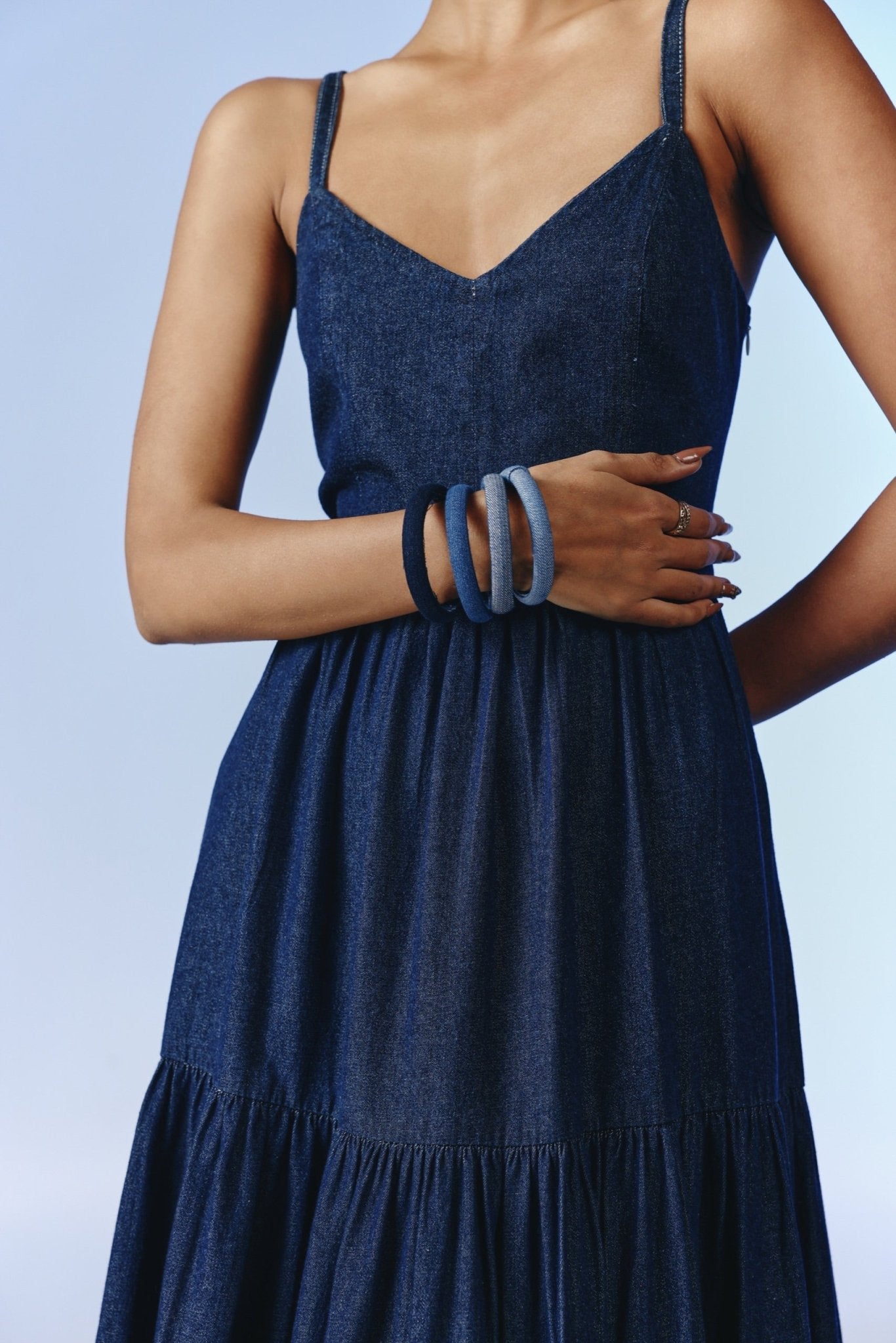 Seraphina Denim Maxi Dress