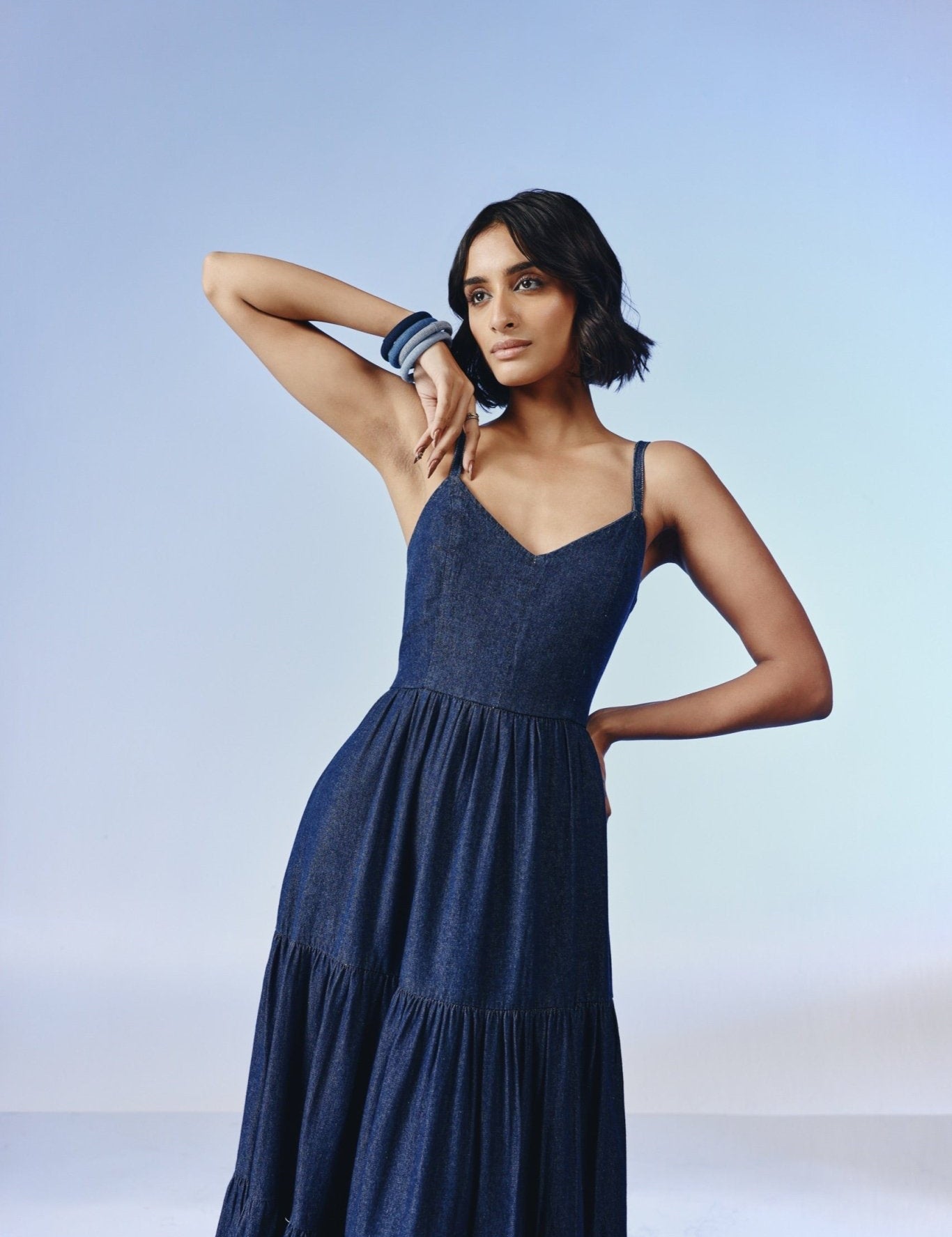Seraphina Denim Maxi Dress - quietBold