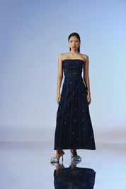 Vanta Studded Denim Maxi Skirt - quietBold
