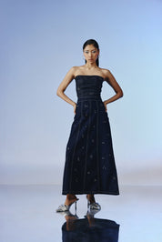 Vanta Studded Denim Maxi Skirt - quietBold