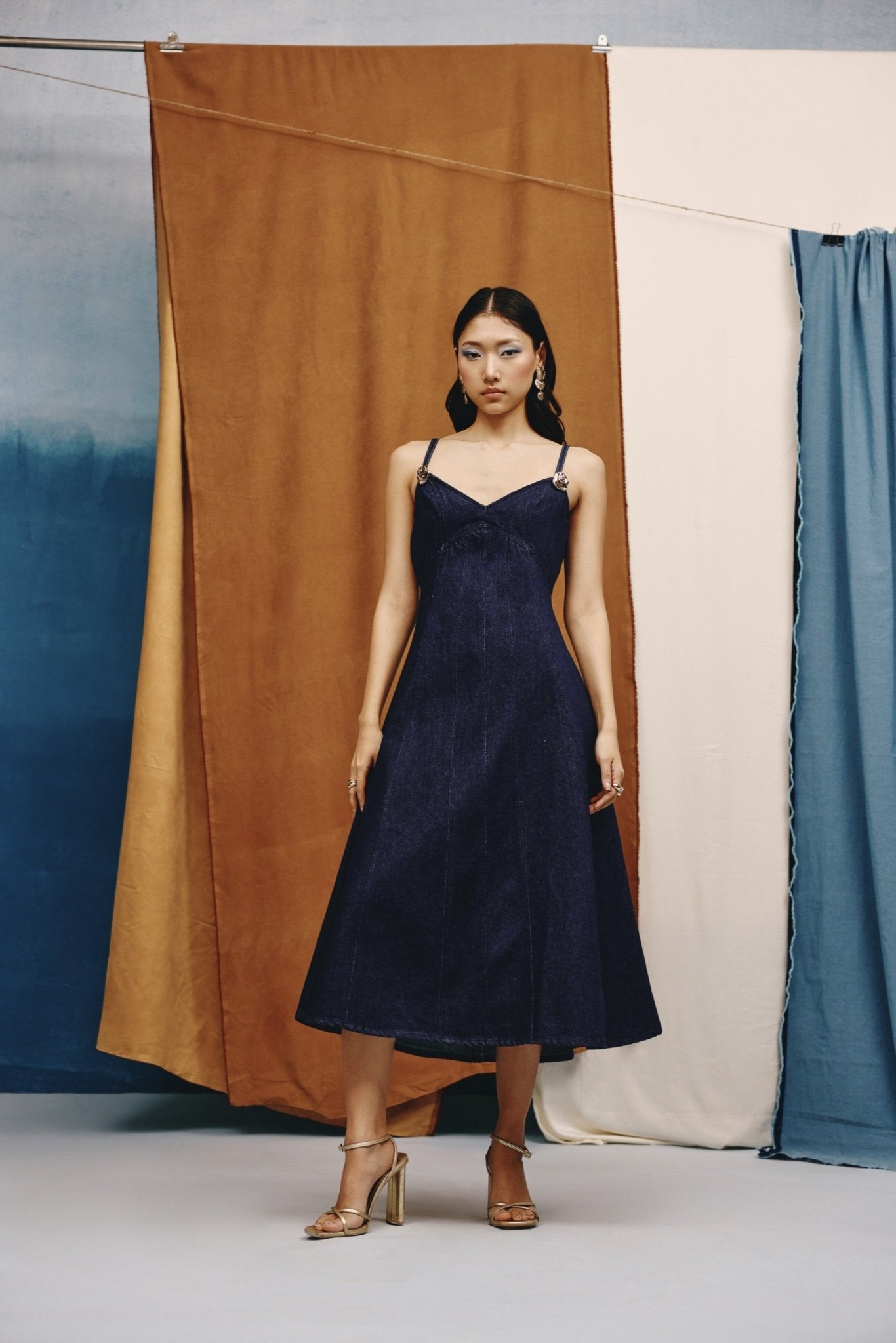 Vogue Denim Midi Dress - quietBold
