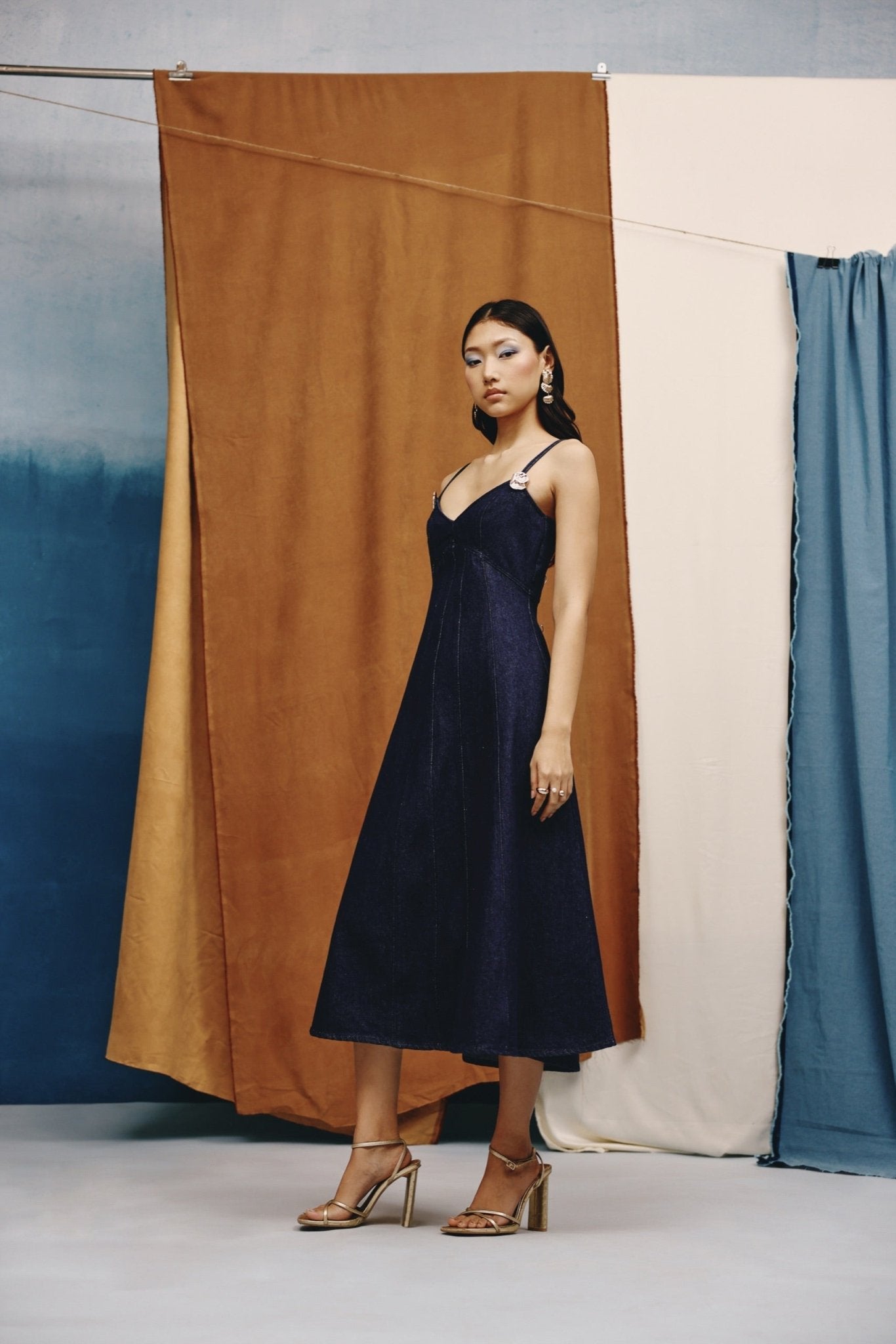 Vogue Denim Midi Dress - quietBold